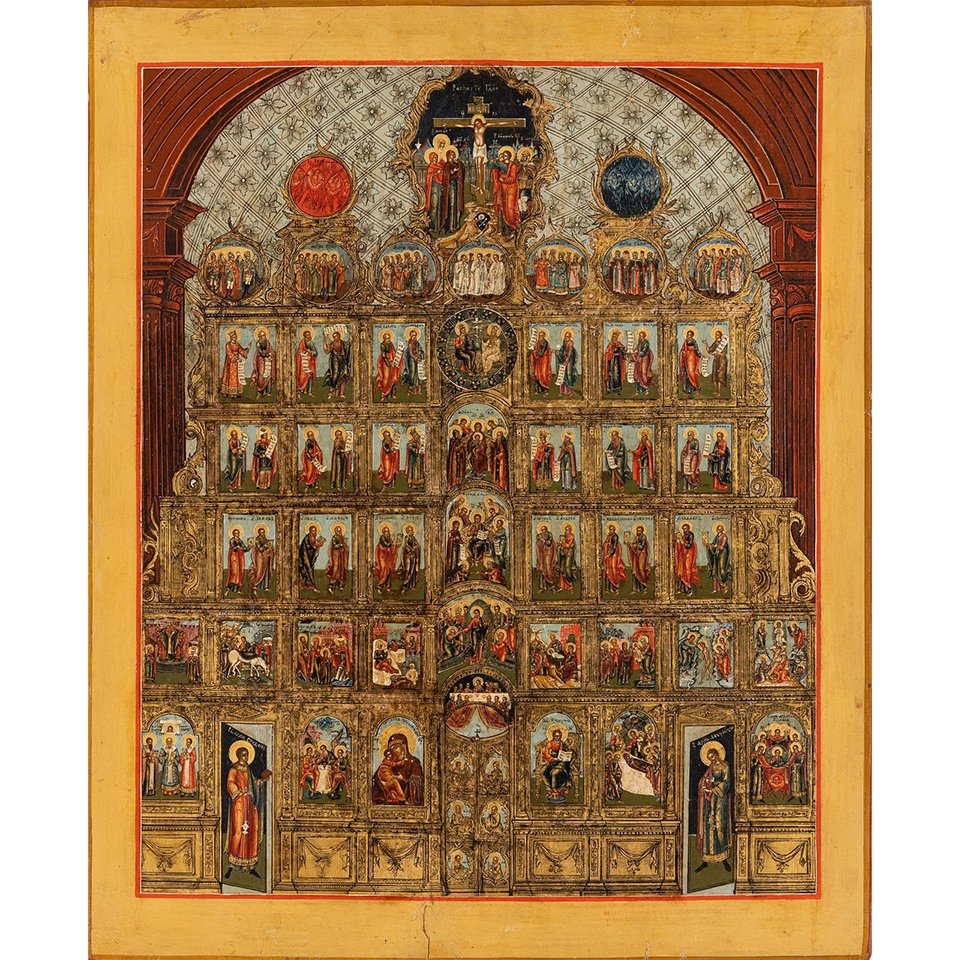 Образ иконостаса. Начало 19 века. Палех. Фото: Центральный музей древнерусской культуры и искусства имени Андрея Рублева