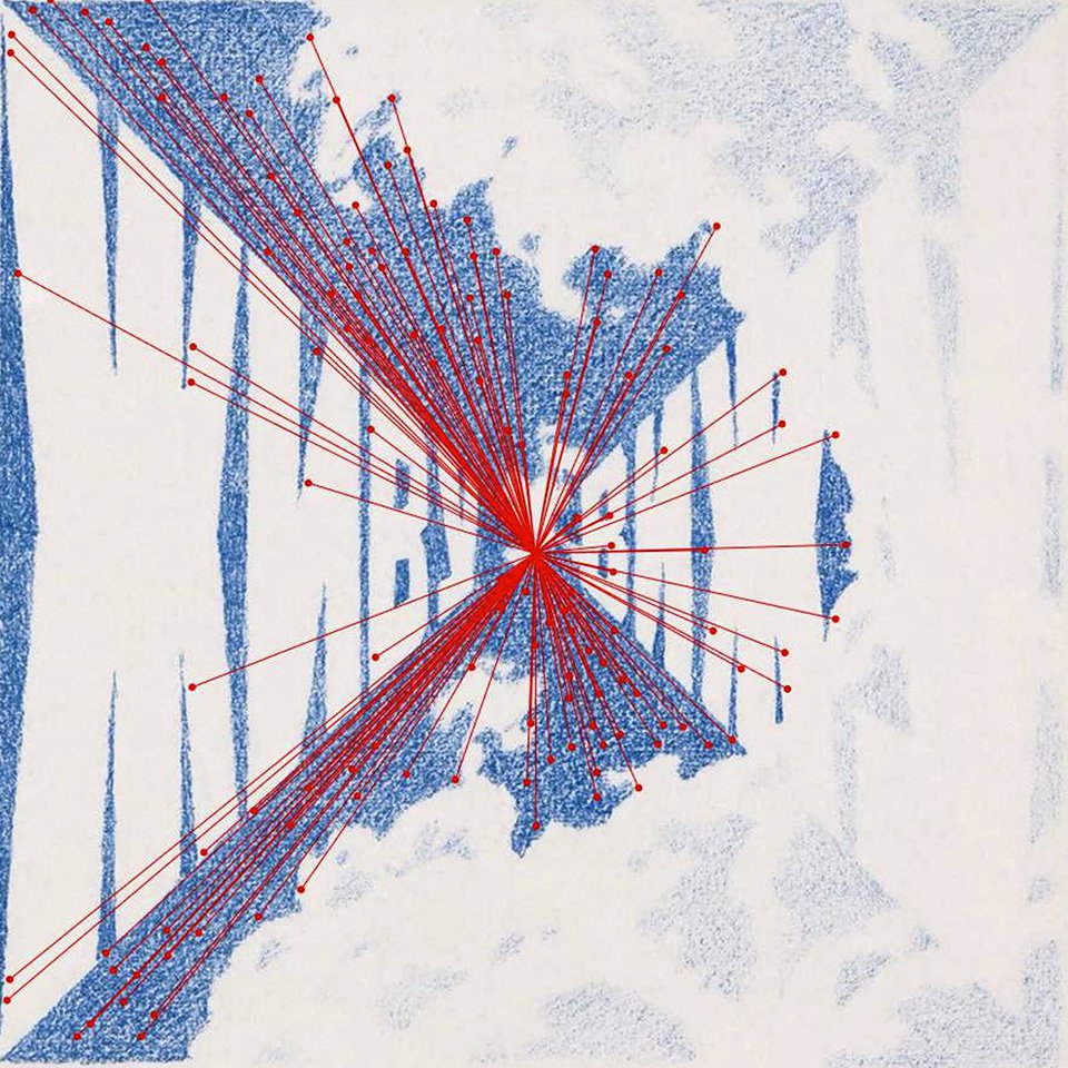 Работа Эрика Булатова и «графическая партитура» фестиваля «Человек Альфа / ALFA HUMAN».  Фото: «Человек Альфа / ALFA HUMAN»