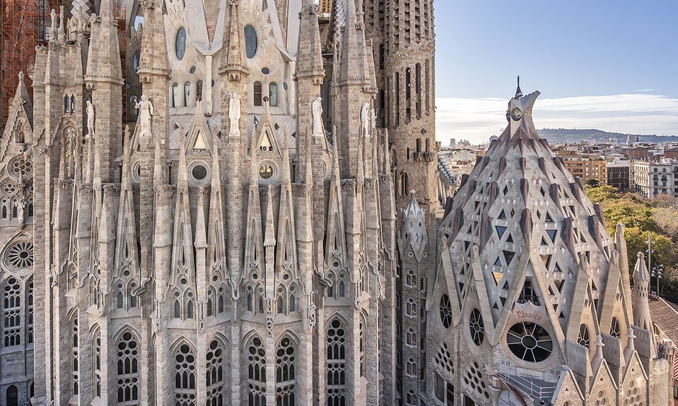 Фасад собора Саграда Фамилия.  Фото: Fundació Junta Constructora del Temple Expiatori de la Sagrada Família