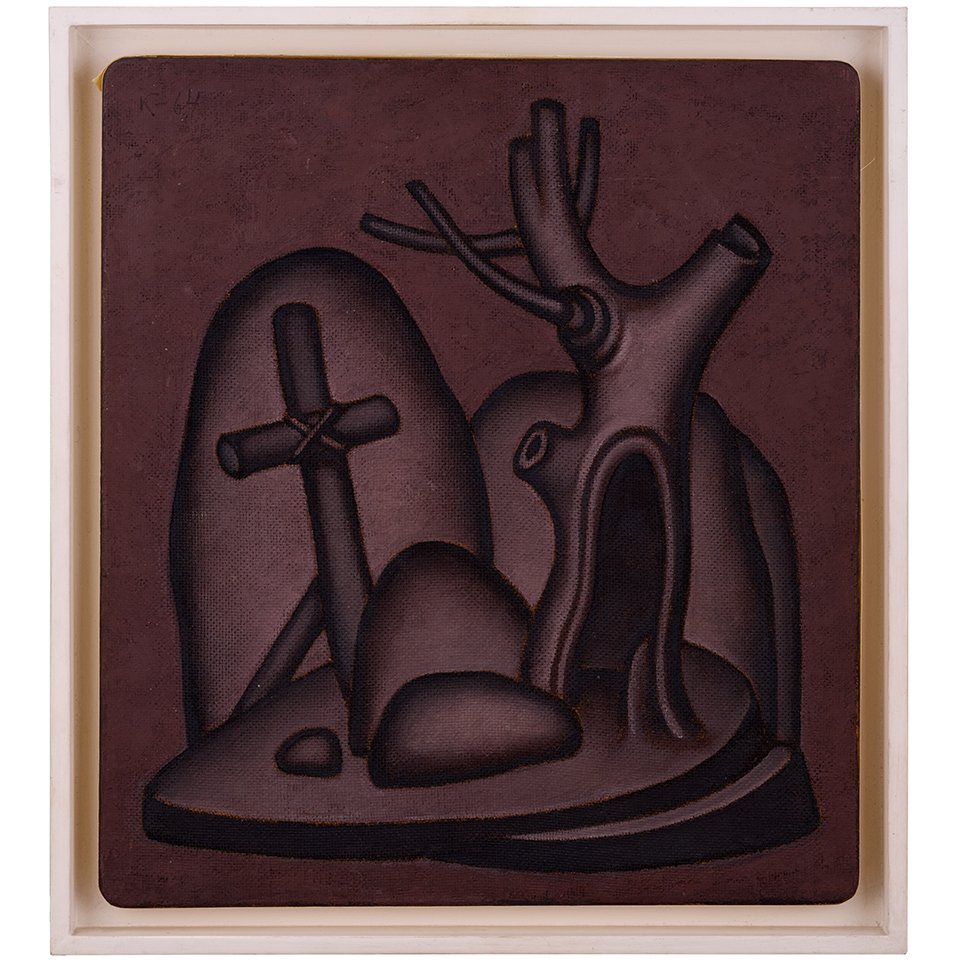 Дмитрий Краснопевцев. «Дерево, крест, камни». 1964.  Фото: Фонд «Прометей»
