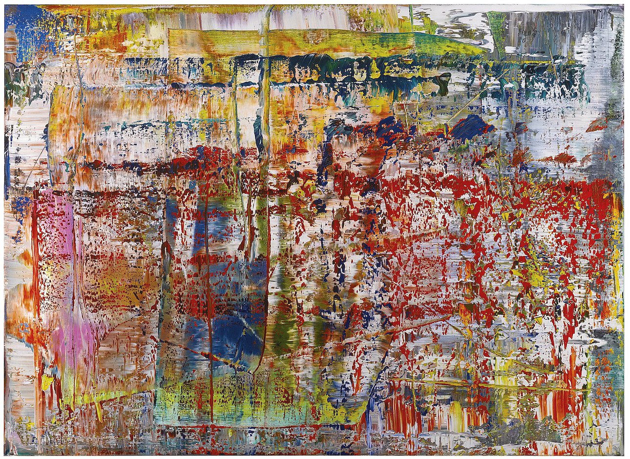 Герхардт Рихтер. «Абстрактная картина». 1990. Из работ 1988–1994 годов абстрактные композиции художника известны лучше всего, однако его творчество не ограничивается ими и включает в себя и натюрморты, и пейзажи, и фигуративную живопись. (с) Image courtesy of Sotheby'