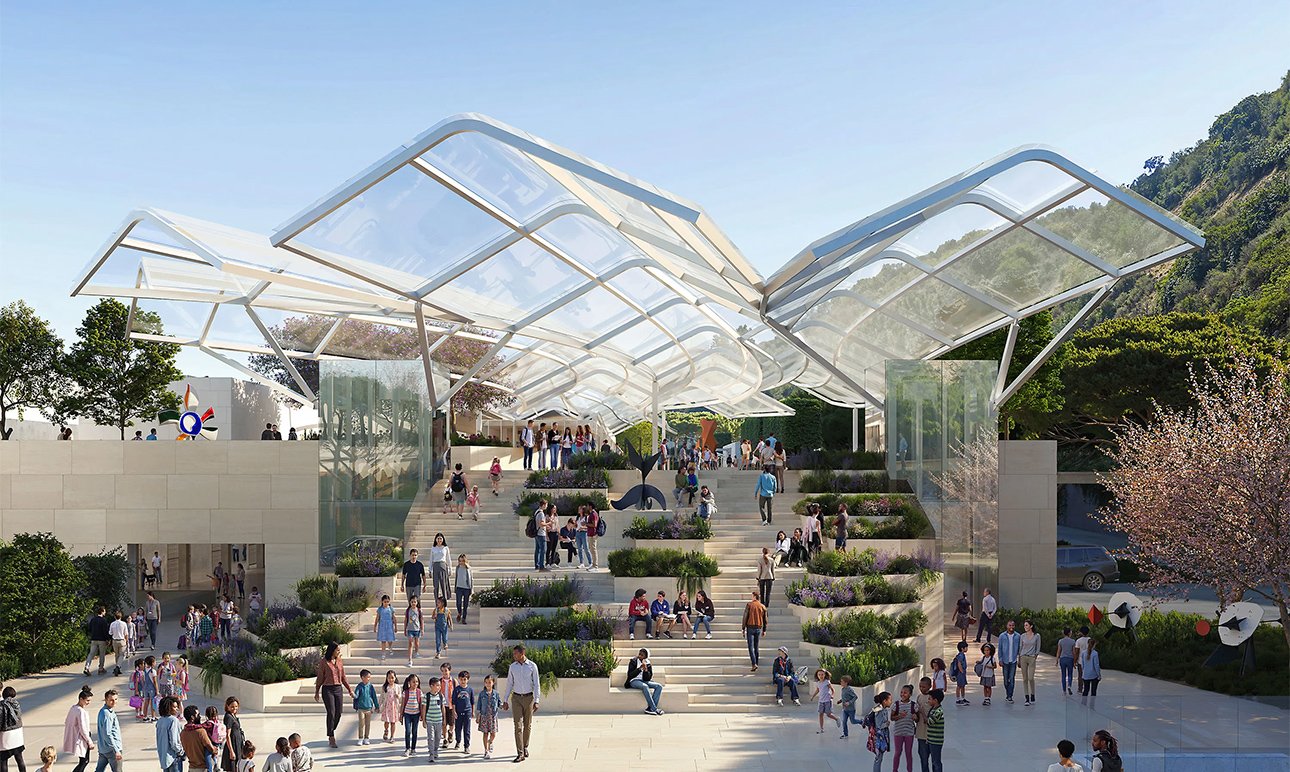 Визуализация проекта будущей реконструкции Центра Гетти.  Фото: Gehry Partners