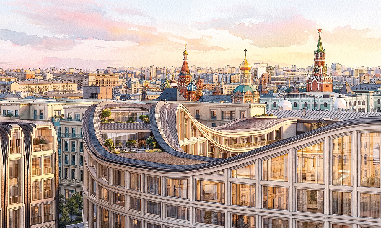 Плавные формы зданий делюкс-квартала «Николь» на Никольской улице.  Фото: MR Private