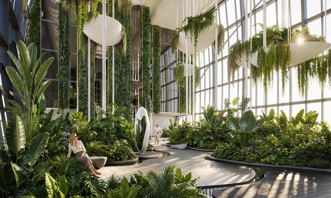 Сад Sky Garden на последнем этаже небоскреба One. Фото: MR