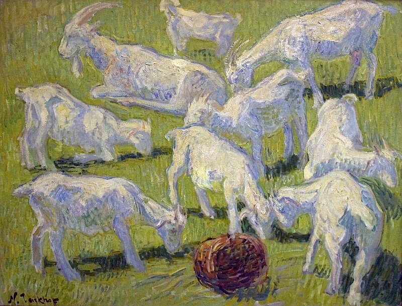 Николай Тархов. «Козы на солнце». 1921
