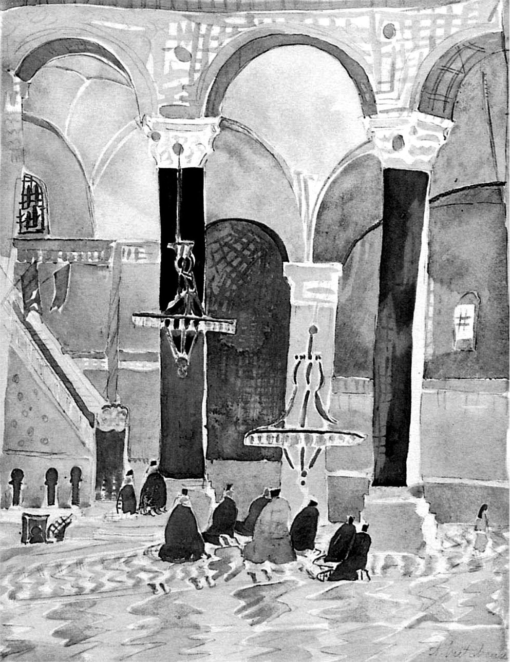 Алексей Грищенко. «Святая София». 1920-е. Публ. по: Gritchenko А. Deux ans а Constantinople. P.: Éd. Quatre vents, 1930. Фото: Архив Национального художественного музея Украины, Киев
