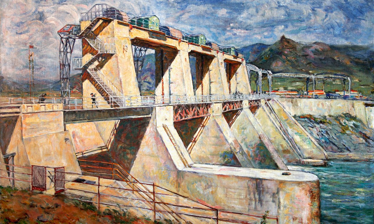 Иван Чашников. «ЗАГЭС (Земо-Авчальская ГЭС)». 1930–1931.  Фото: Собрание Инны Хегай