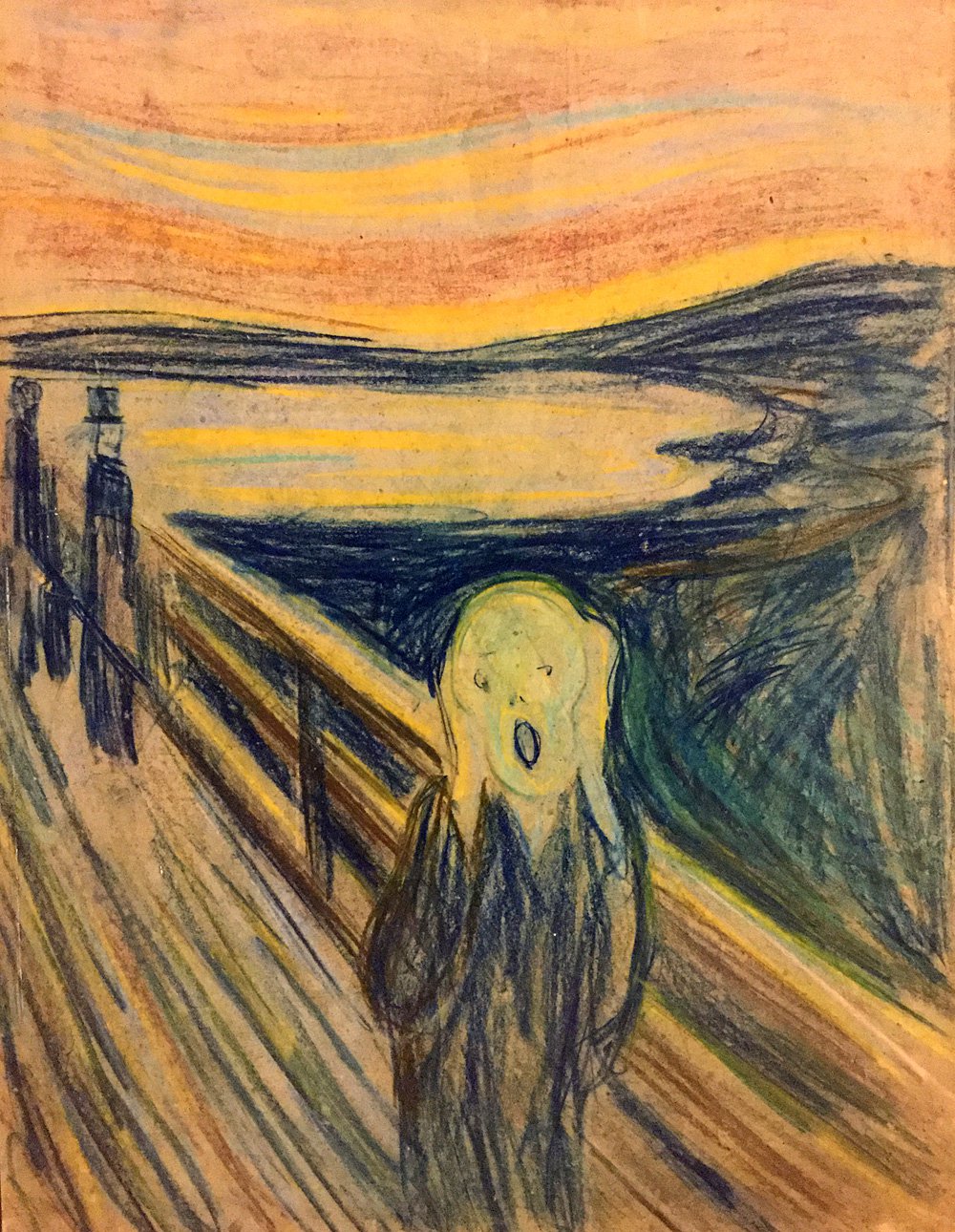 Эдвард Мунк. «Крик». 1893. Первый вариант композиции. Фото: Munch Museum, Oslo