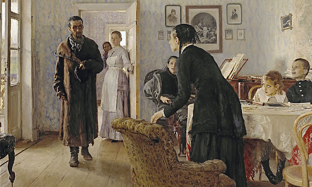 Илья Репин. «Не ждали». 1884–1888.  Фото: Государственная Третьяковская галерея