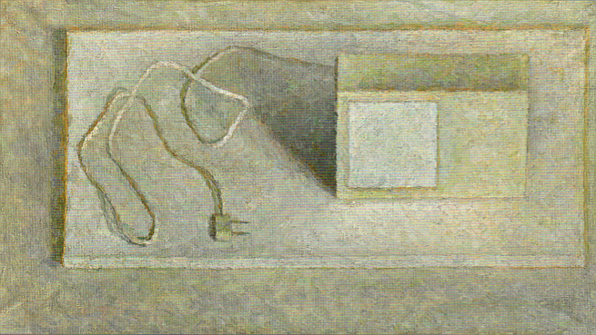 Владимир Вейсберг. «Белый радиоприемник на белом фоне», 1950. Sotheby's, продано за £75 тыс. Фото: Sotheby'