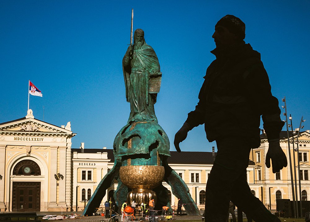 Монумент Стефану Немане в Белграде. Фото: Andrej Isakovic/AFP/Eastnew