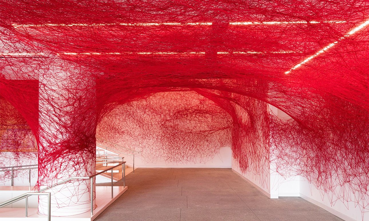 Фрагмент инсталляции Чихару Шиоты в Музее Хаммера. Фото: Jeff Mclane/Hammer Museum