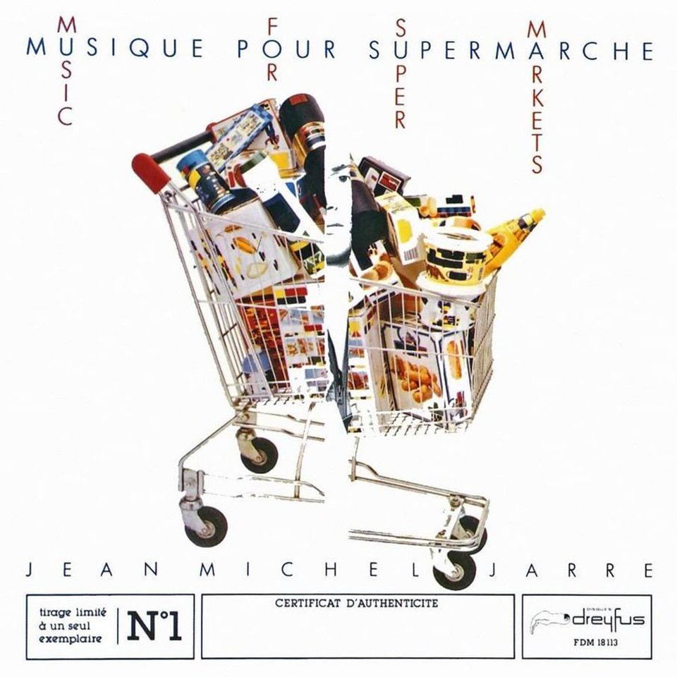 Обложка альбома Music for Supermarkets Жан-Мишеля Жарра.  Фото: Disques Dreyfus