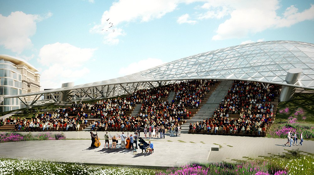Проект открытого амфитеатра на 2,5 тыс. мест. Фото: Москомархитектура