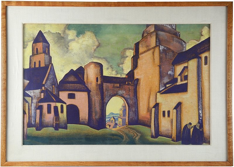 Николай Рерих. «Монастырский двор». 1920. Shapiro Auctions, 28 февраля, Нью-Йорк, лот № 100