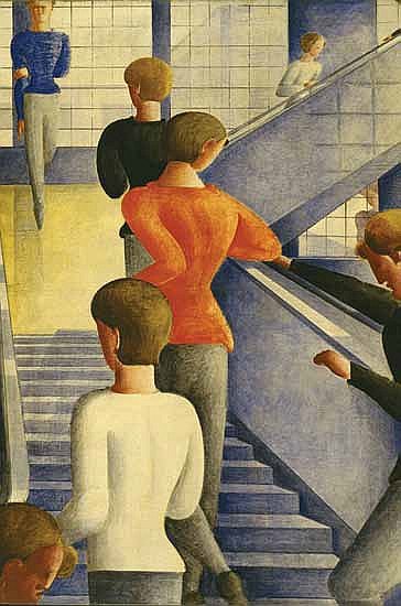 Оскар Шлеммер (1888–1948). Лестница в Баухаусе. 1932