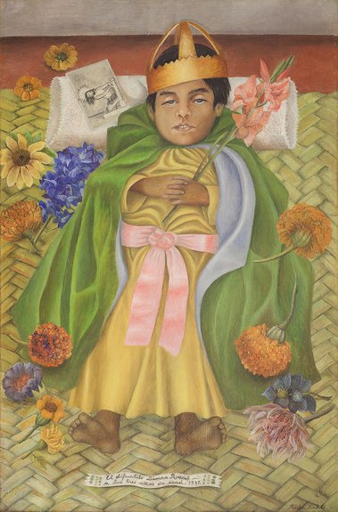 Фрида Кало. Покойный Димас Росас (трех лет от роду).1937. Мазонит, масло.Музей Долорес Ольмедо
