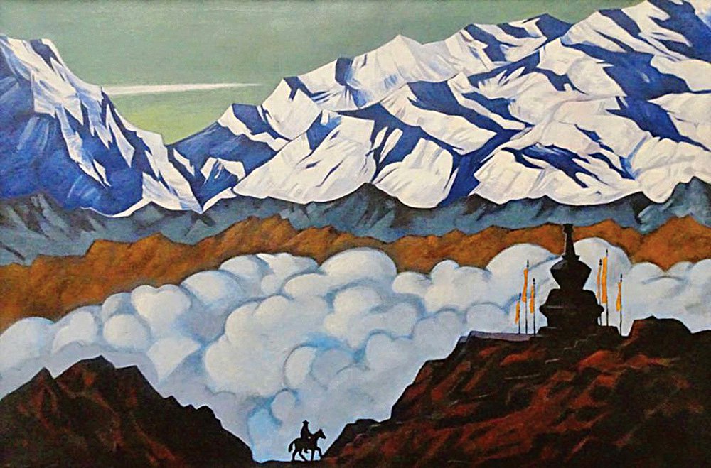 Полотно «Тибет», атрибутированное Николаю Рериху и датированное 1922 г. Фото: Dieleghem Foundatio
