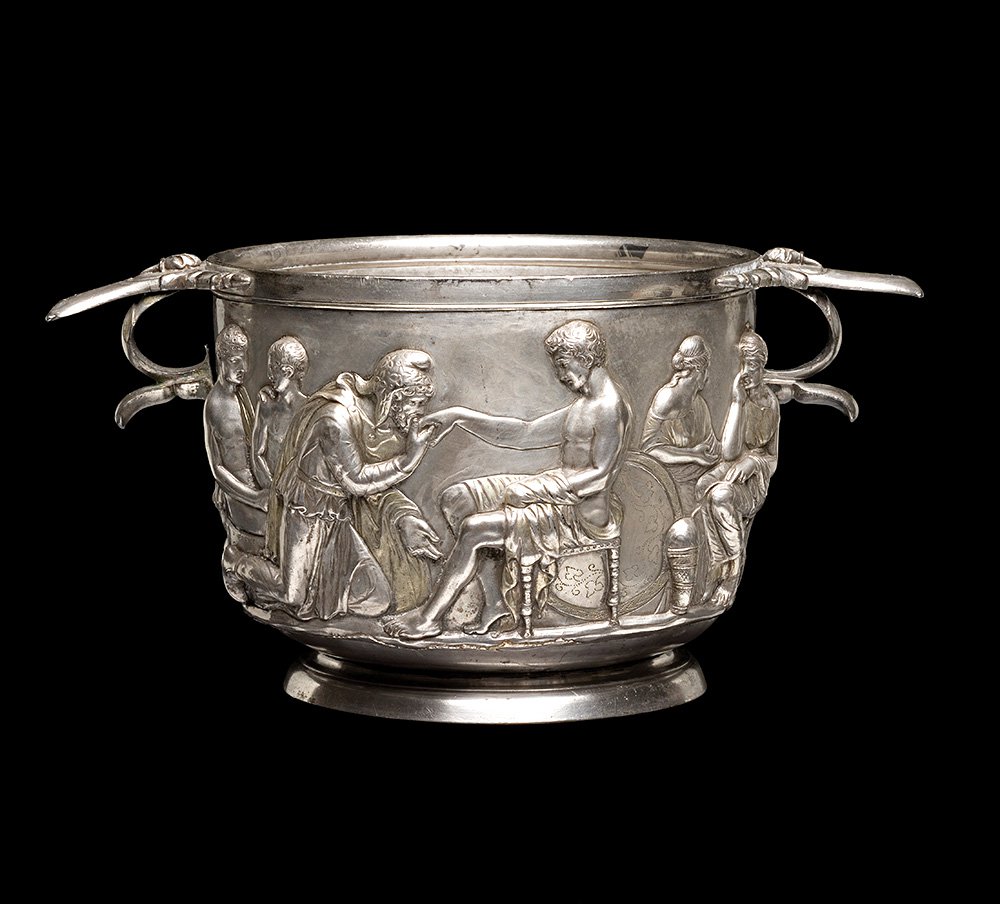 «Приам и Ахилл». Серебряный кубок. I в. н.э. Фото: Roberta Fortuna and Kira Ursem/National Museet Denmark