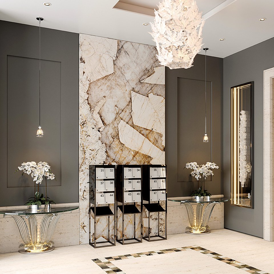 Интерьер лобби секции Jardin. Фото: KR Properties