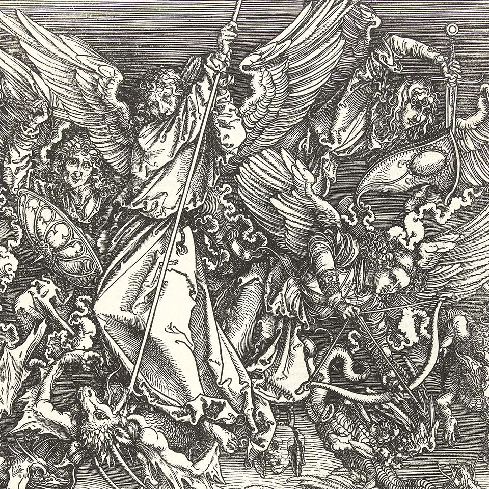 Альбрехт Дюрер. «Битва Архангела Михаила с драконом». 1498. Фото: Wikipedia Commons