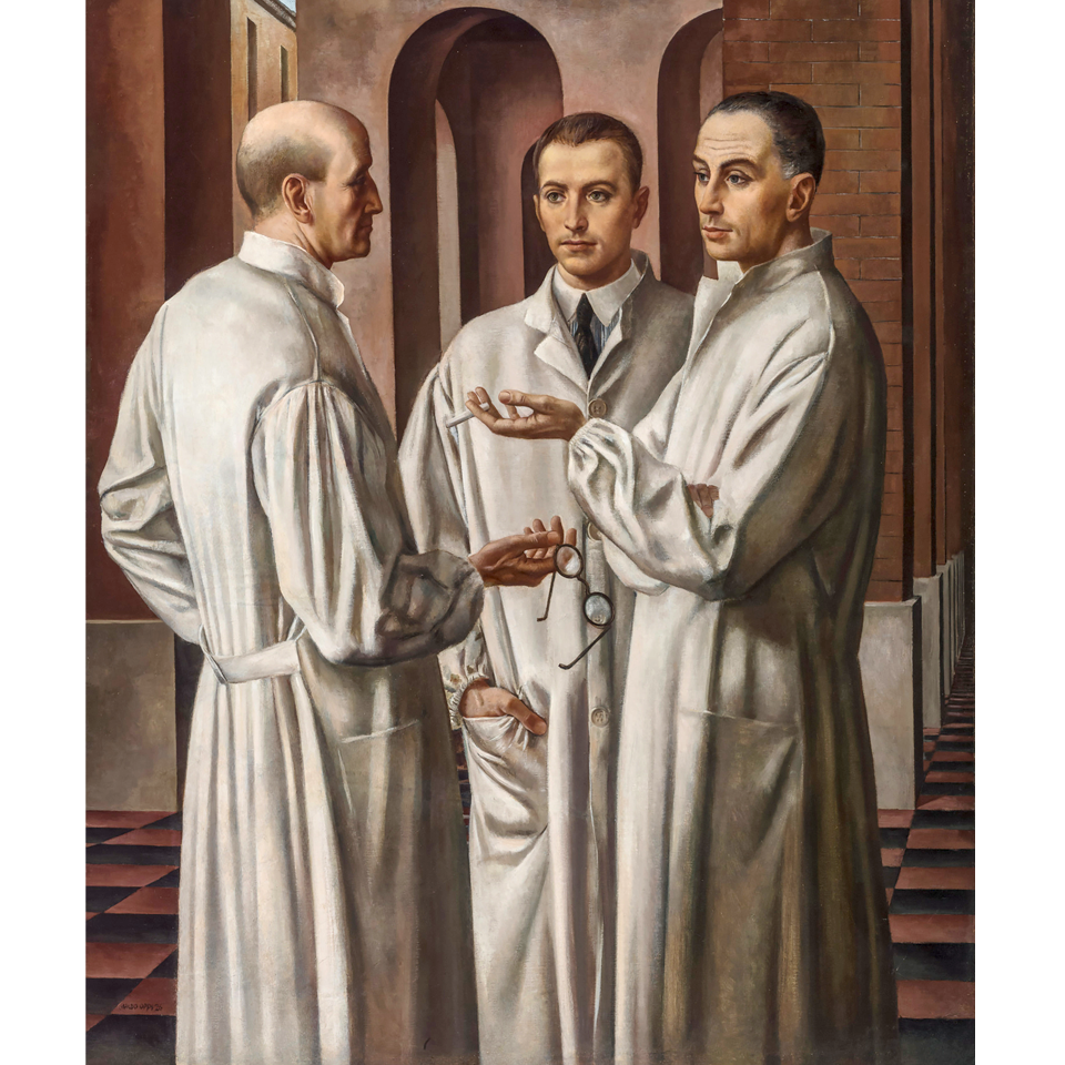 Убальдо Оппи. «Три хирурга». 1926. Фото: Museo Civico di Palazzo Chiericati