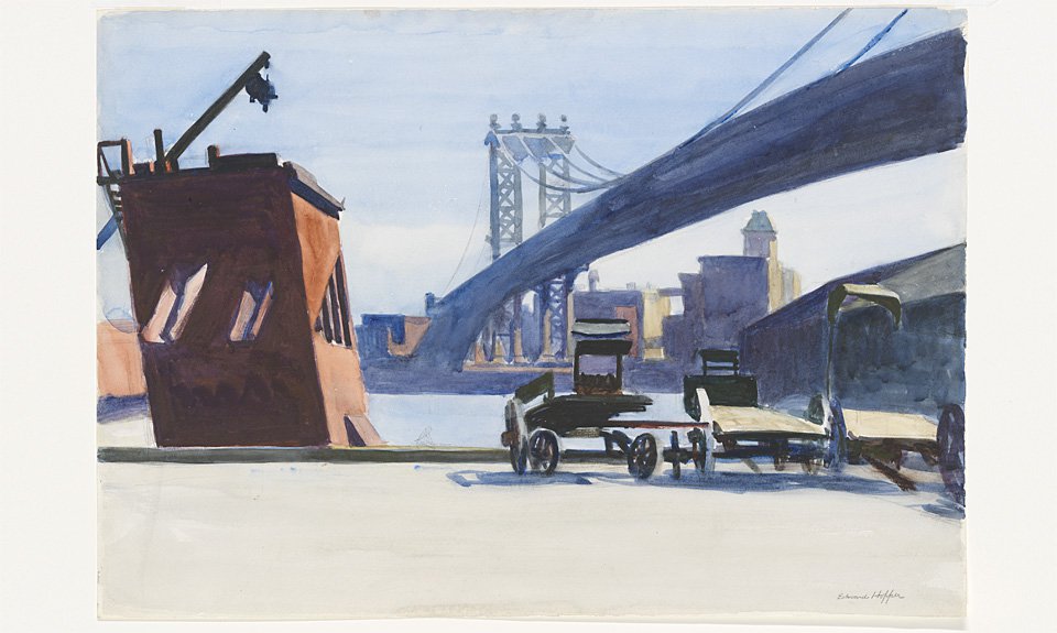Эдвард Хоппер. «Манхэттенский мост». 1925–1926. Фото: Whitney Museum of American Art, New York/2022 Heirs of Josephine N. Hopper/Licensed by Artists Rights Society (ARS), New York