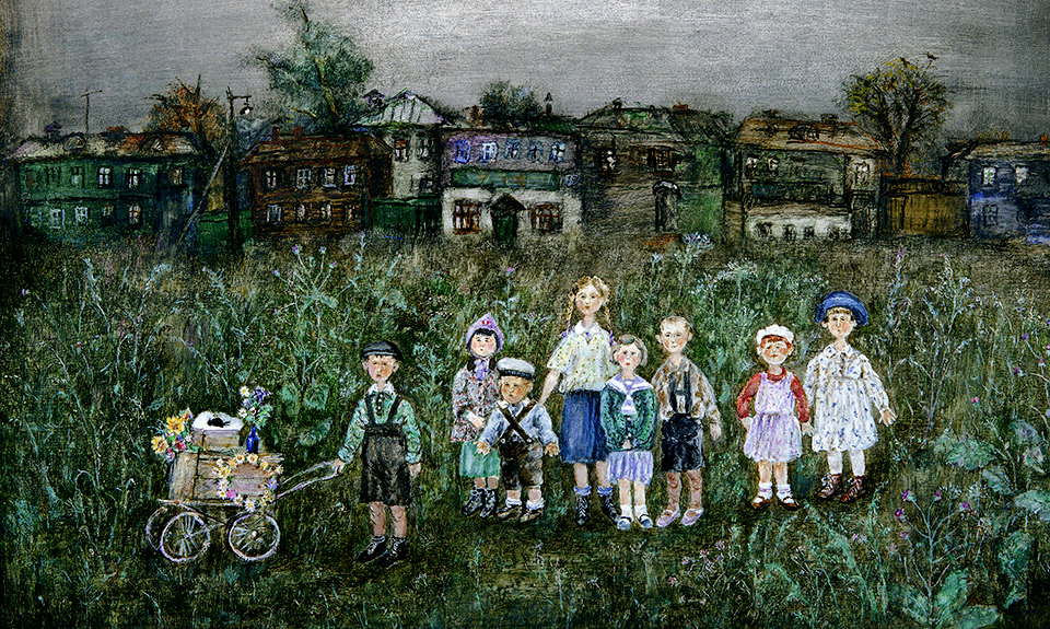 Франческа Ярбусова. «Похороны птицы». 1979. Эскиз к неснятому эпизоду фильма «Сказка сказок» Юрия Норштейна. Фото: Еврейский музей и центр толерантности