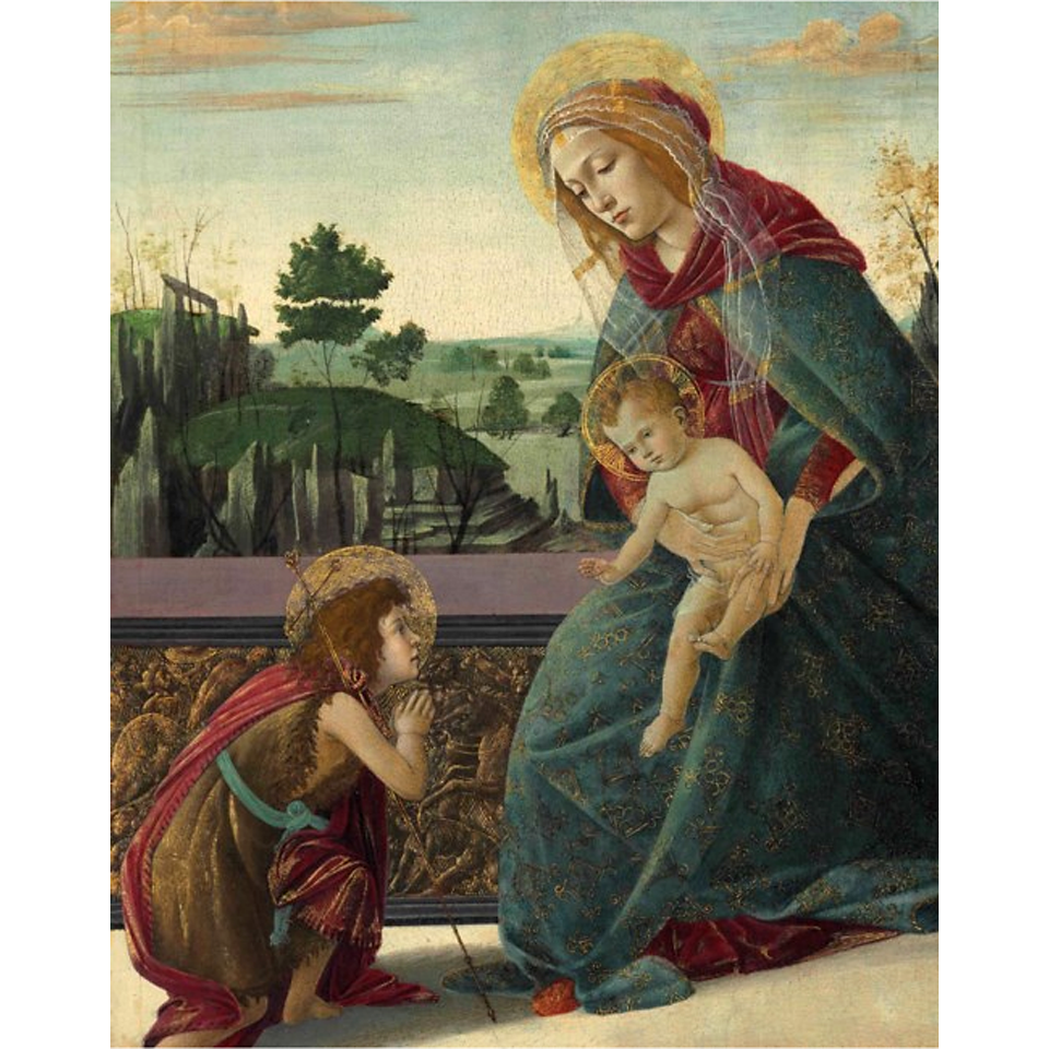 Сандро Боттичелли. «Мадонна с Младенцем и Иоанном Крестителем» («Мадонна Рокфеллера»). 1493−1495. Фото: Christie's