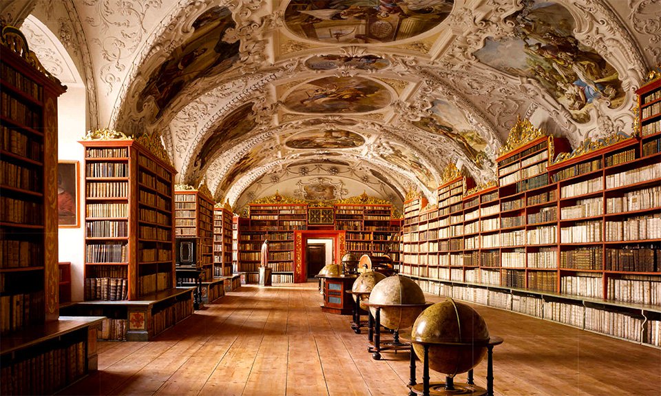 Библиотека Страговского монастыря в Праге. Фото: Thames & Hudson