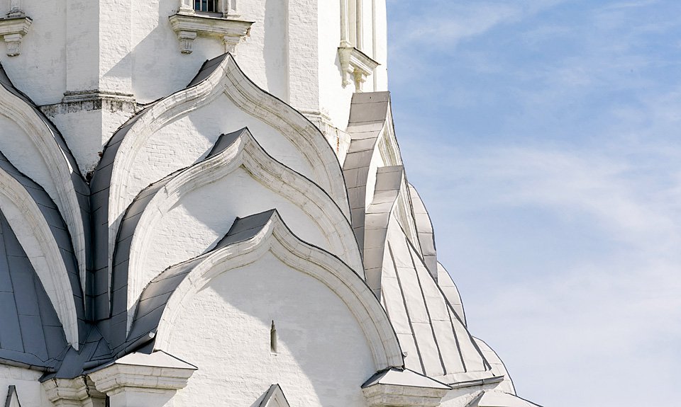 Церковь Вознесения Господня. Фрагмент фасада. Фото: МГОМЗ «Коломенское — Измайлово»