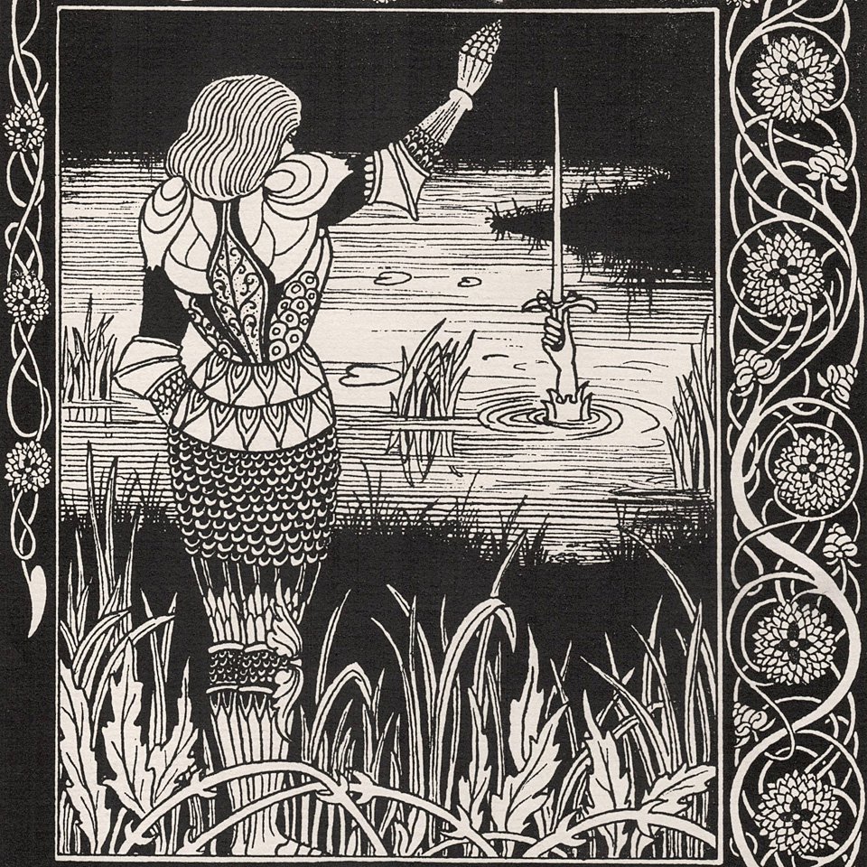 Обри Бёрдслей. Иллюстрация к книге Томаса Мэлори «Смерть Артура». 1893–1894. Фото: Wikimedia commons