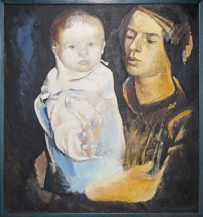 Картина Василия Афанасьева Мать и дитя из коллекции Михаила Сасонко
