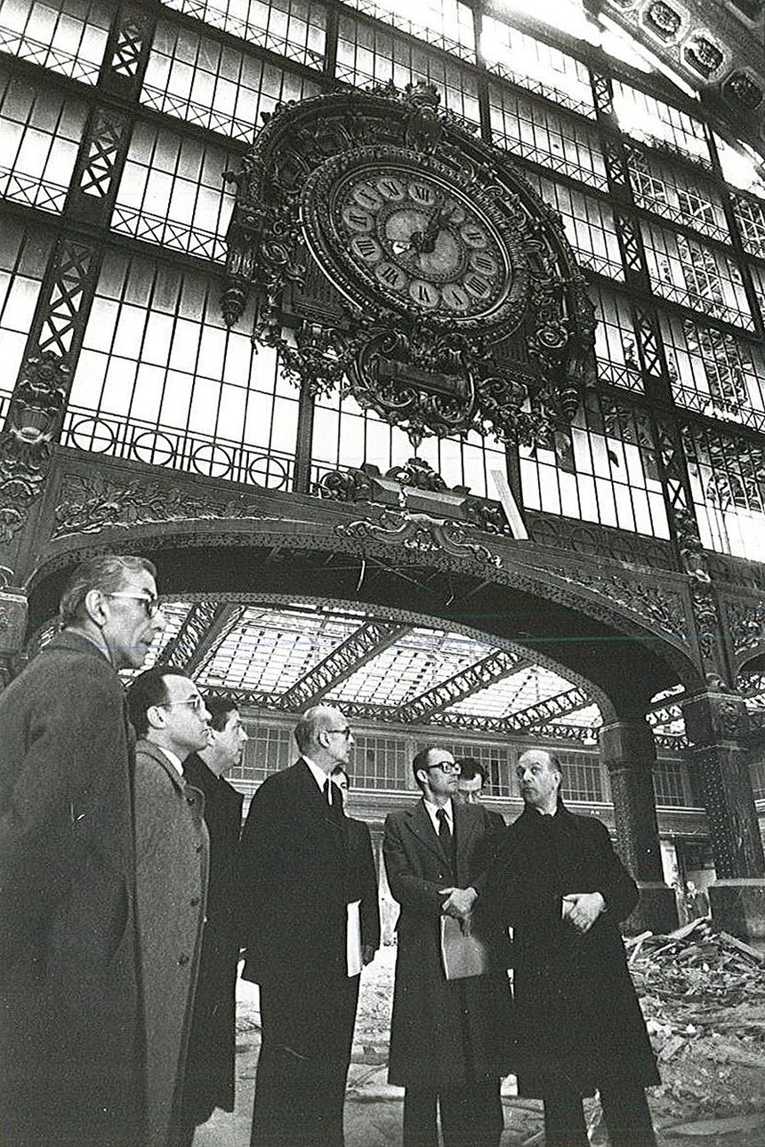Валери Жискар д’Эстен в здании бывшего вокзала Орсе. 1980. Фото: Musée d'Orsay/DR