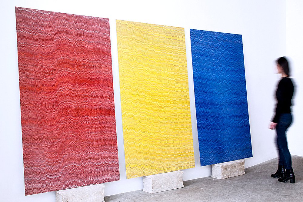 Матье Мерле-Бриан. Google Red, Google Yellow, Google Blue. Триптих. Оммаж Александру Родченко. 2015. Фото: Московская биеннале