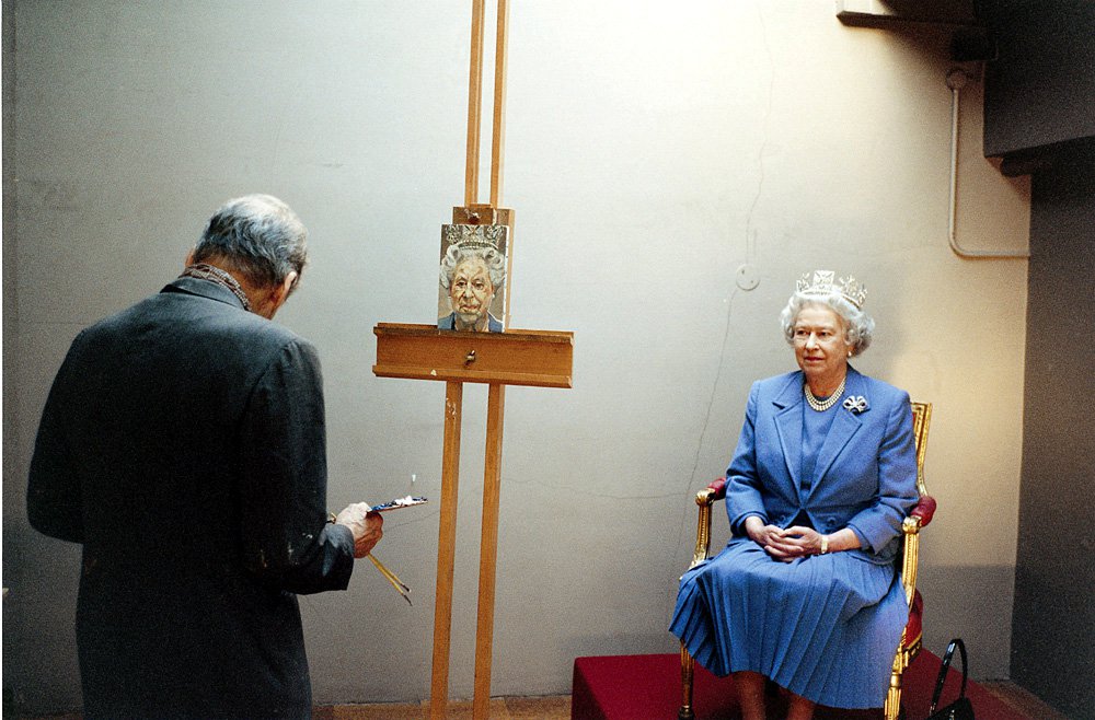 Художник Люсьен Фрейд и королева Елизавета II. 2001 г. © David Dawson. Courtesy of Hazlitt Holland-Hibbert