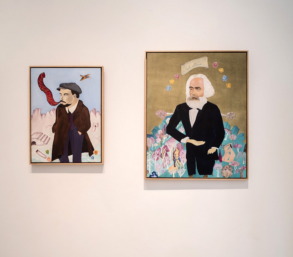 «Владимир Ленин» и «Карл Маркс» Сесилии Викуньи / Neue Galerie © Mathias Voelzke
