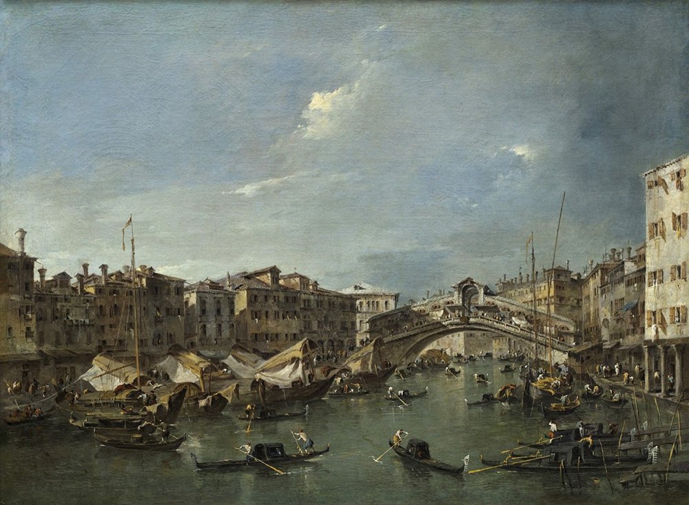 Франческо Гварди. «Мост Риальто и палаццо деи Камерленги». 1780. Courtesy of Widener Collectio