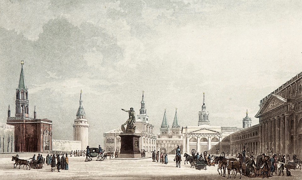 Вид Красной площади в 1823 году. Фото: Государственный исторический музей