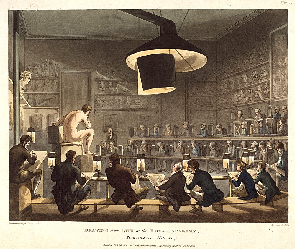 Ричард Харраден. «Рисование с натуры в   Королевской академии художеств». 1808. Фото: Royal Academy of Arts, Londo