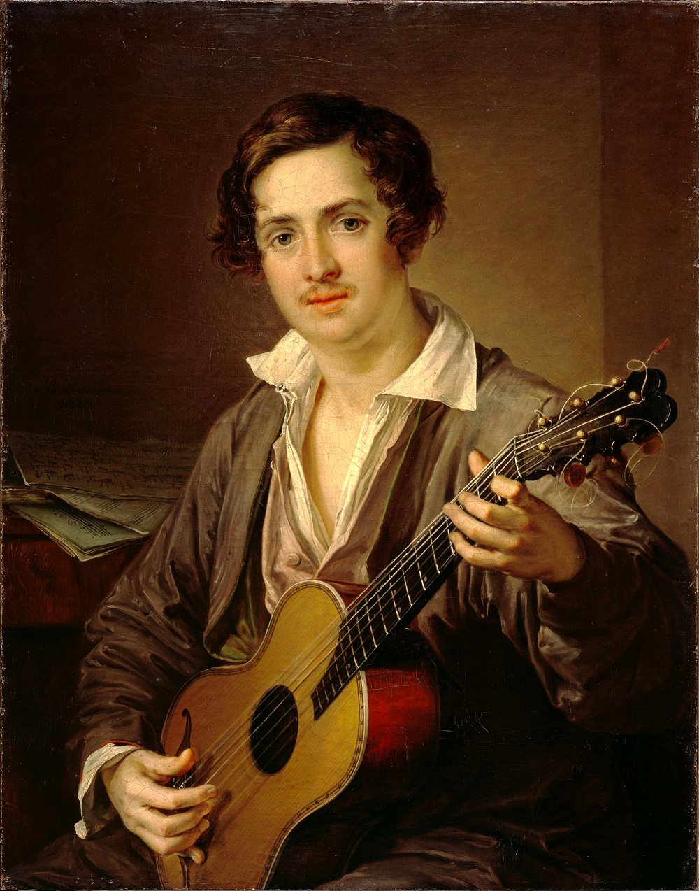 Василий Тропинин. «Гитарист». 1839. Фото: Государственная Третьяковская галерея