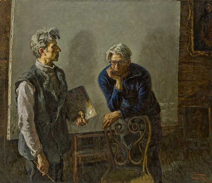 Сергей и Алексей Ткачевы. "Братья" ("Двойной автопортрет"). 1981–1983.  ГТГ