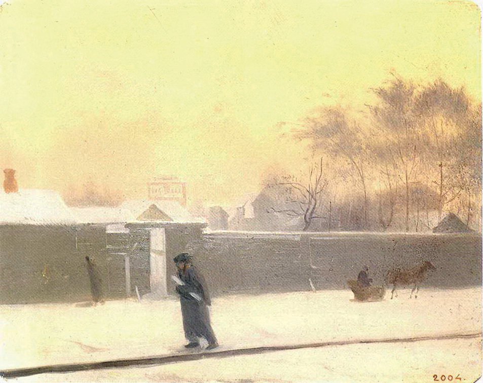 Павел Федотов. Зимний день. Начало 1850-х. Русский музей
