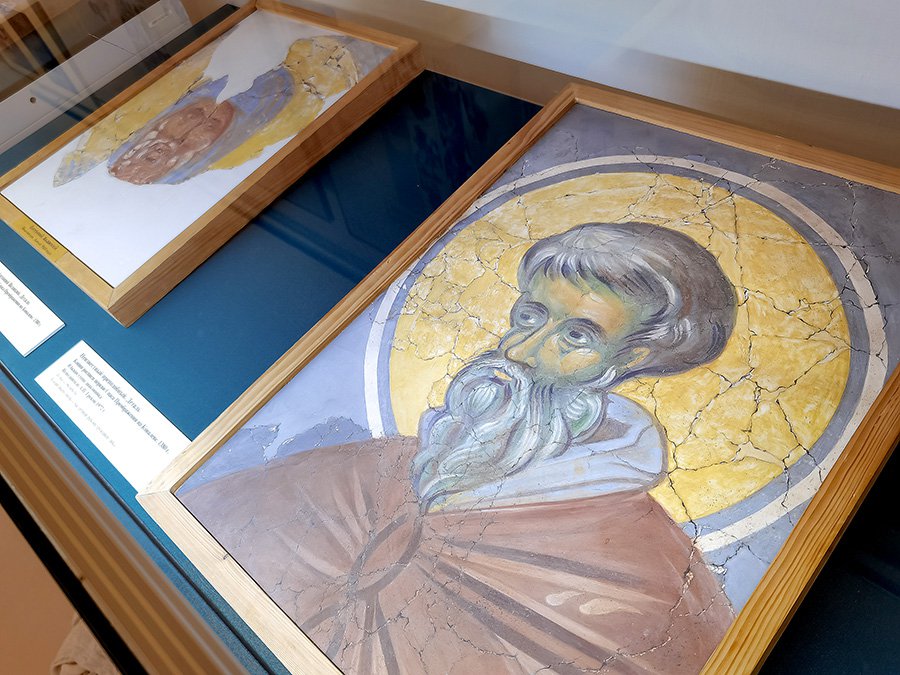 Фрагмент восстановленной ковалевской фрески. Фото: Новгородский музей-заповедник
