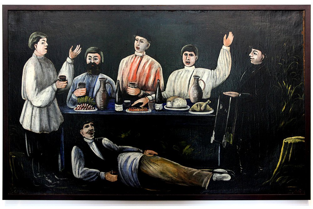 Нико Пиросмани. «Застолье». 1907. Музей Пиромани в селе Мирзаани. Niko Pirosmanashvili State Museum