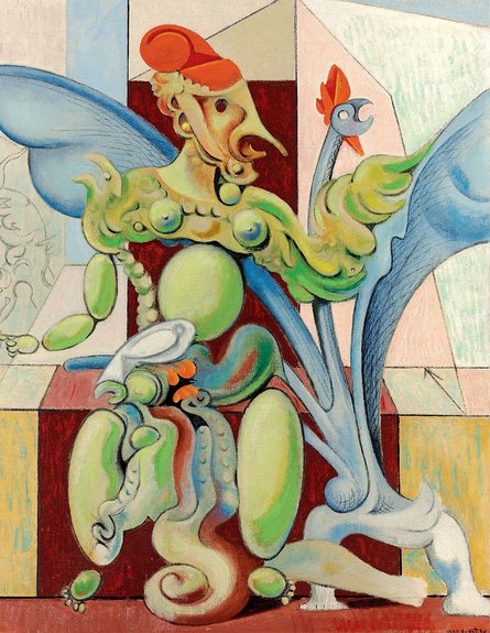 Макс Эрнст. Завуалированные эротический портрет. 1933.  Холст, масло. Эстимейт £1,5 -2,5 млн.© Christie'