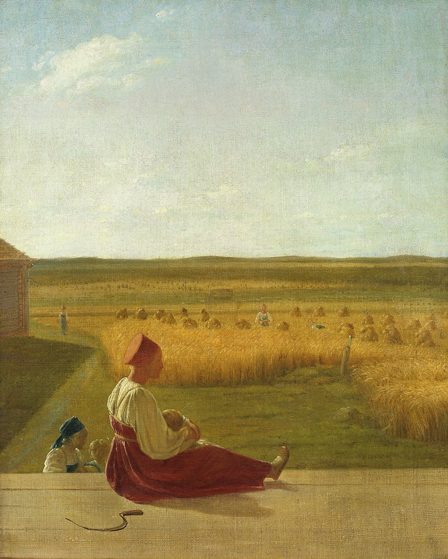 Алексей Венецианов. «На жатве. Лето». Середина 1820-х. Фото: Государственная Третьяковская галерея