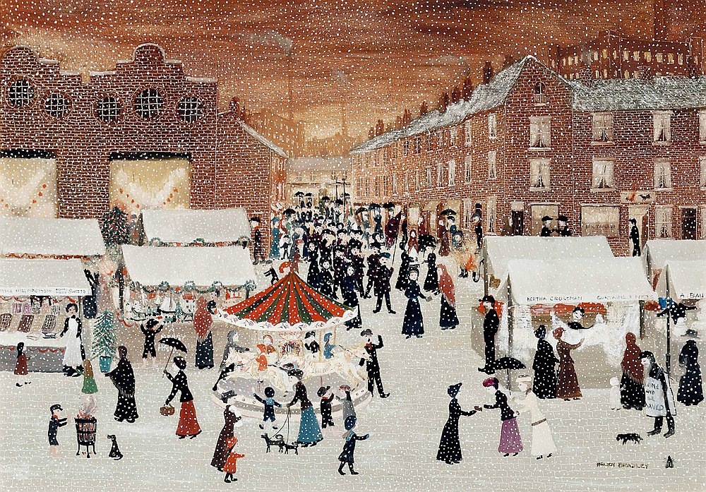 Хелен Лэйфилд Брэдли. Олдемский рынок под снегом в канун Рождества / Christie'