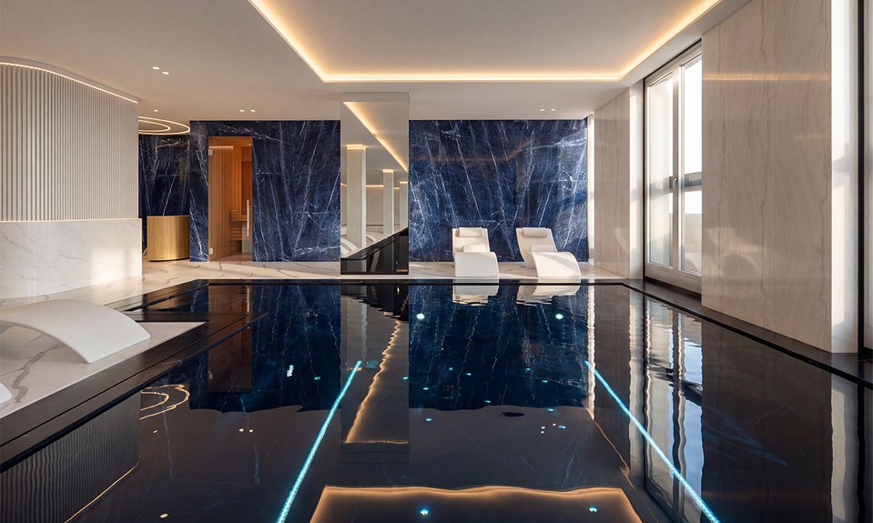 Визуализация бассейна в клубном доме TURGENEV.  Фото: TURGENEV