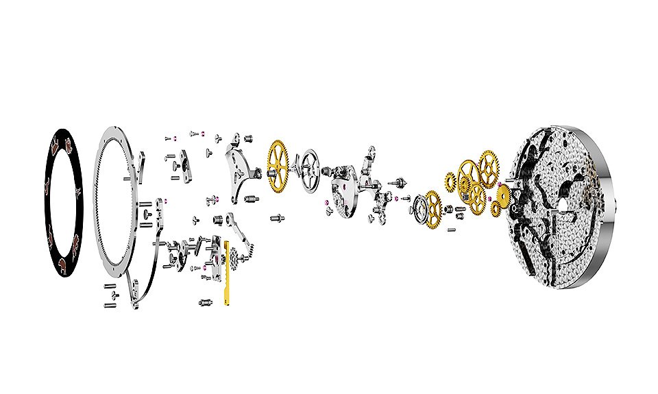 Механизм часов «Смилодон». Фото: Часовая мануфактура Константина Чайкина